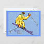 Skier Briefkaart (Voorkant / Achterkant)