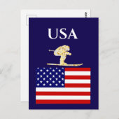 SKIER BRIEFKAART (Voorkant / Achterkant)