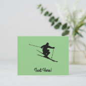 Skier Briefkaart (Staand voorkant)