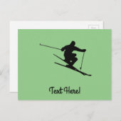 Skier Briefkaart (Voorkant / Achterkant)