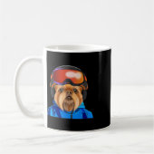 Skier Brussels Griffon Snowboarding Dog Koffiemok (Links)