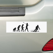 Skiër Bumpersticker (Op auto)