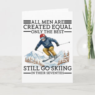 Skiër cadeaus man 70 jaar oud 70ste verjaardag Ski Kaart