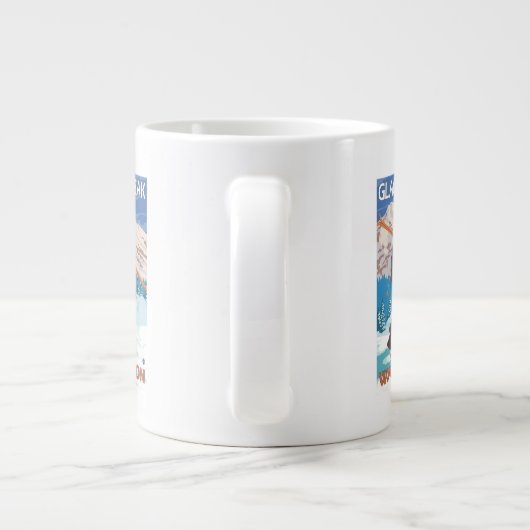 Skier Carrying Snow Skis - Glacier Peak, WA Jumbo Mok (Achterkant)