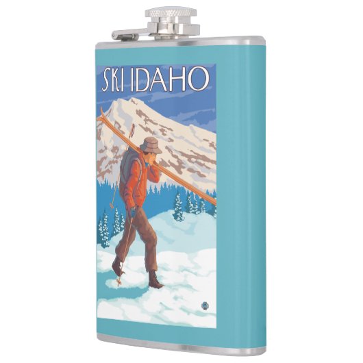 Skier Carrying Snow Skis - Idaho Heupfles (Links)