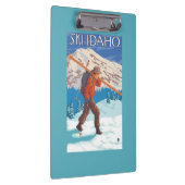 Skier Carrying Snow Skis - Idaho Klembord (Rechts)