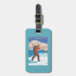 Skier Carrying Snow Skis - Montana Bagagelabel