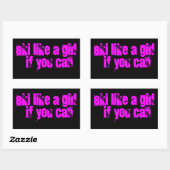 skier comme un autocollant (Feuille)