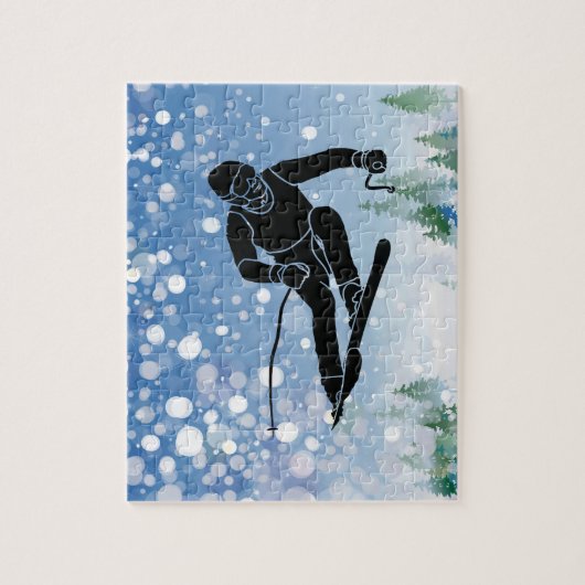 Skier Design Jigsaw Puzzle (Vertical)