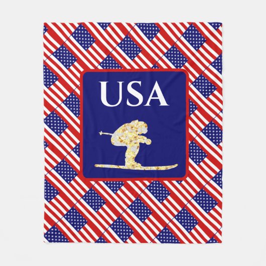 SKIER FLEECE DEKEN (Voorkant)