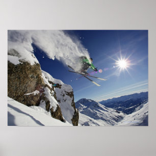 Skier in Midair Poster