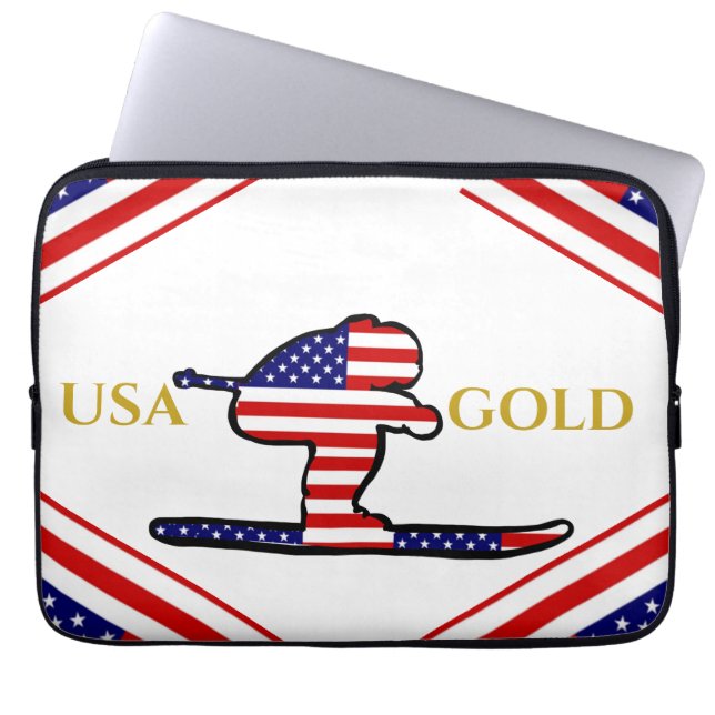 SKIER LAPTOP SLEEVE (Voorkant)