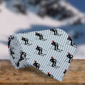 Skier - Mannelijke Ski Snowsport Thema - Striped N Stropdas