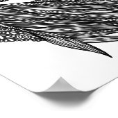 Skier-meisjesprinter Poster (Hoek)