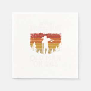 Skier onderschat nooit een oud Man op de huid Servet