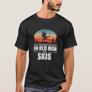 Skier onderschat nooit een oud Man op de huid T-shirt