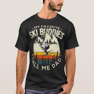 Skiër papa ski papa Mijn favoriete ski-vrienden be T-shirt