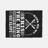 Skier Skiing Fleece Deken (Voorkant (Horizontaal))