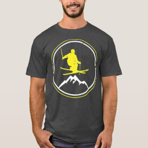 Skier Skiing Mountains Piste Gift Snow T-shirt