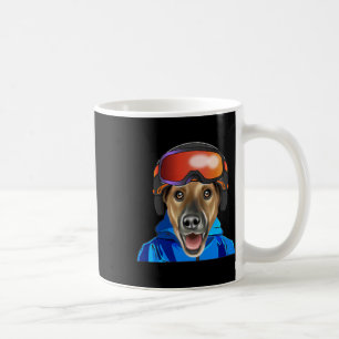Skiër Smooth Fox Terrier Snowboarding Pocket Koffiemok