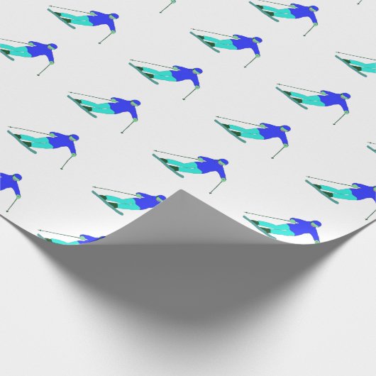 Skier Snow Skiing Cadeaupapier (Hoek)