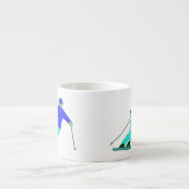 Skier Snow Skiing Espresso Kop (Voorkant)