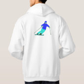 Skier Snow Skiing Hoodie (Achterkant)
