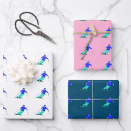 Skier Snow Skiing Inpakpapier Vel