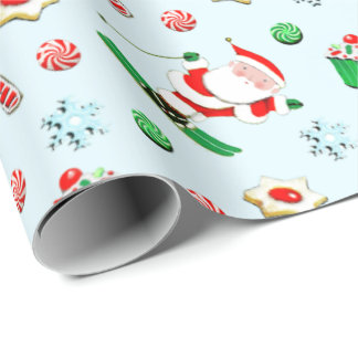 Skier Snow Skiing kerstfeestdag cadeau Cadeaupapier