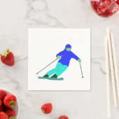 Skier Snow Skiing Servet (Insitu)