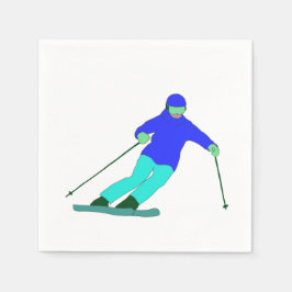 Skier Snow Skiing Servet