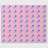 Skier Snow Skiing Wrapping Paper Cadeaupapier (Vlak)