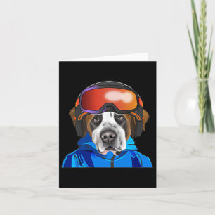 Skiër St. Bernard Snowboarding Pocket Kaart