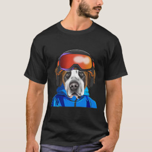 Skiër St. Bernard Snowboarding Pocket T-shirt