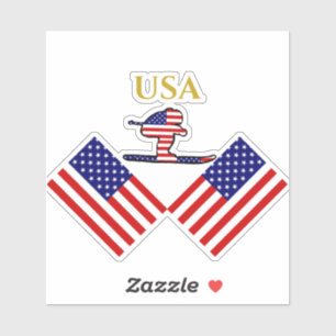 SKIËR STICKER