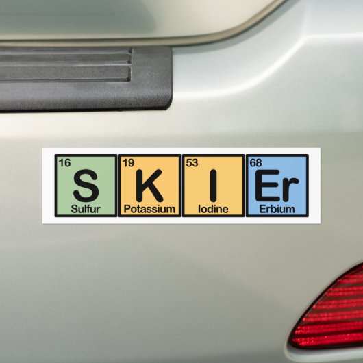 Skier van Elementen Bumpersticker (Op auto)
