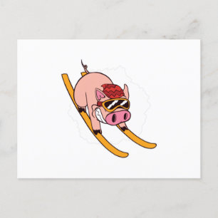 Skier varken briefkaart