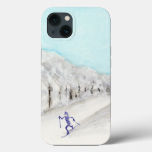 Skier voor kruisland iPhone 13 hoesje