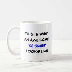 Skiër XC, geweldige Koffiemok