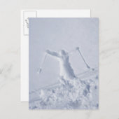 Skiers 2 briefkaart (Voorkant / Achterkant)