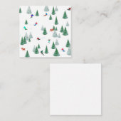 Skiers Downhill Skiing Illustratie Ski Racing Notitiekaartje (Voorkant / Achterkant)