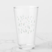 Skiers Downhill Skiing Illustration  Glas (Achterkant)