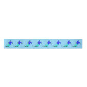 Skiers Downhill Skiing Sky Blue Lint (Voorkant)