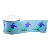 Skiers Downhill Skiing Sky Blue Lint (Spoel)
