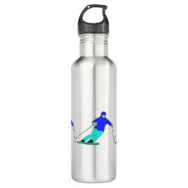 Skiers Downhill Skiing Waterfles