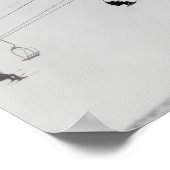 Skiers op een stoellift poster (Hoek)