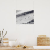 Skiers op een stoellift poster (Keuken)