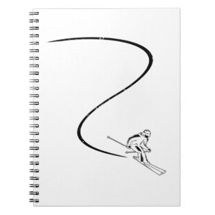 Skiers Ski Skis Skiing Winter Gifts Notitieboek
