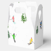 Skiers Skiing Illustratie Ski Kerstmis Bedankdoosjes (Geopend)