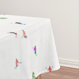 Skierskiën van de Holiday Alpine Tafelkleed
